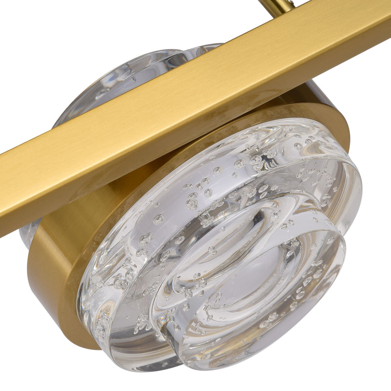 Artisan Milano VAC3LN336AB 39" Integrated LED ETL Certified Pendant, Height Adjustable Chandelier, Antique Brass