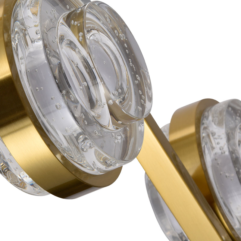 Artisan Milano VAC3LN336AB 39" Integrated LED ETL Certified Pendant, Height Adjustable Chandelier, Antique Brass