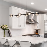 VONN Artisan Milano VAC3LN336BL 39" Integrated LED ETL Certified Pendant, Height Adjustable Chandelier, Black