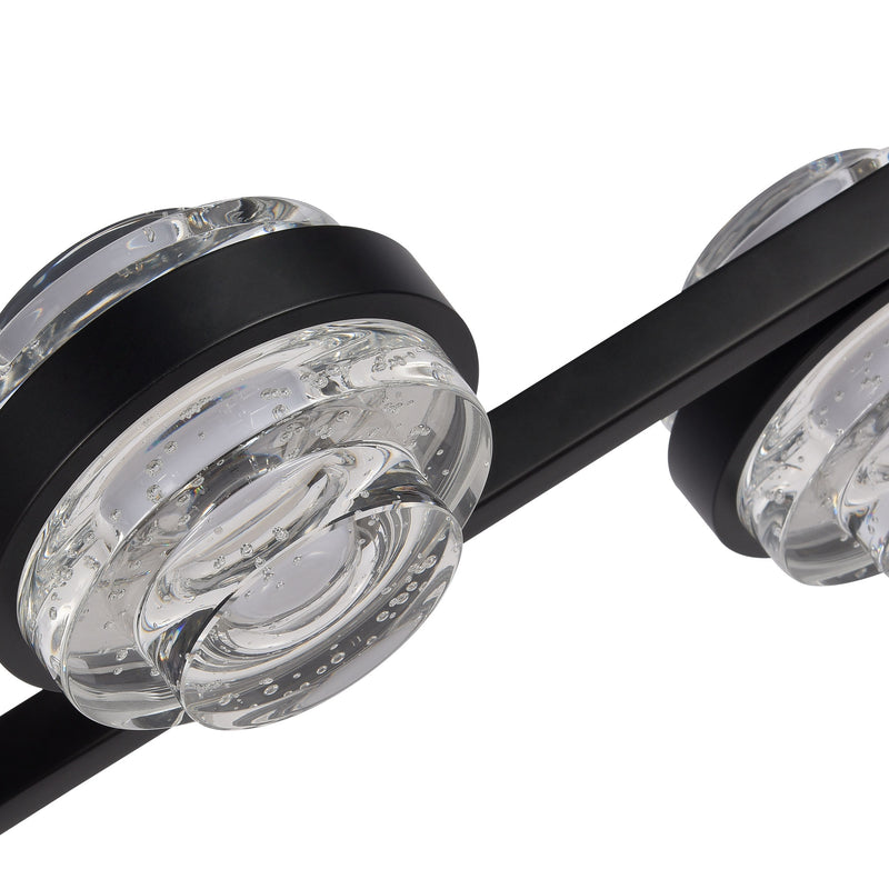 VONN Artisan Milano VAC3LN336BL 39" Integrated LED ETL Certified Pendant, Height Adjustable Chandelier, Black