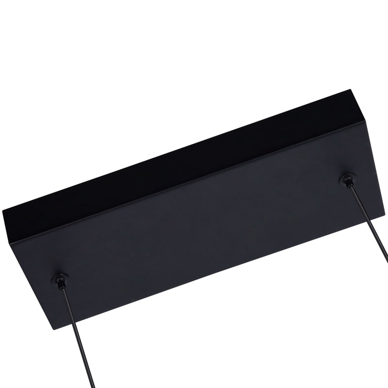Artisan Milano VAC3LN336BL 39" Integrated LED ETL Certified Pendant, Height Adjustable Chandelier, Black