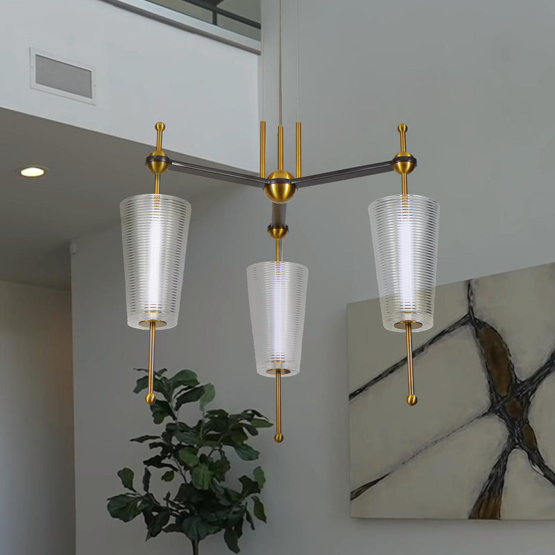 Artisan Toscana VAP2103AB 26" Integrated LED ETL Certified Pendant, Height Adjustable Chandelier