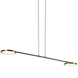 VONN Artisan Torino VAP2192AB 39" Integrated LED ETL Certified Height Adjustable Pendant, Rotating Disks, Antique Brass