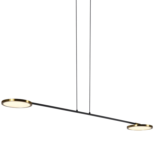 Artisan Torino VAP2192AB 39" Integrated LED ETL Certified Height Adjustable Pendant, Rotating Disks