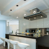 Artisan Venezia VAP2201BL 3.5" Integrated LED ETL Certified Height Adjustable Pendant w/ Glass Shade