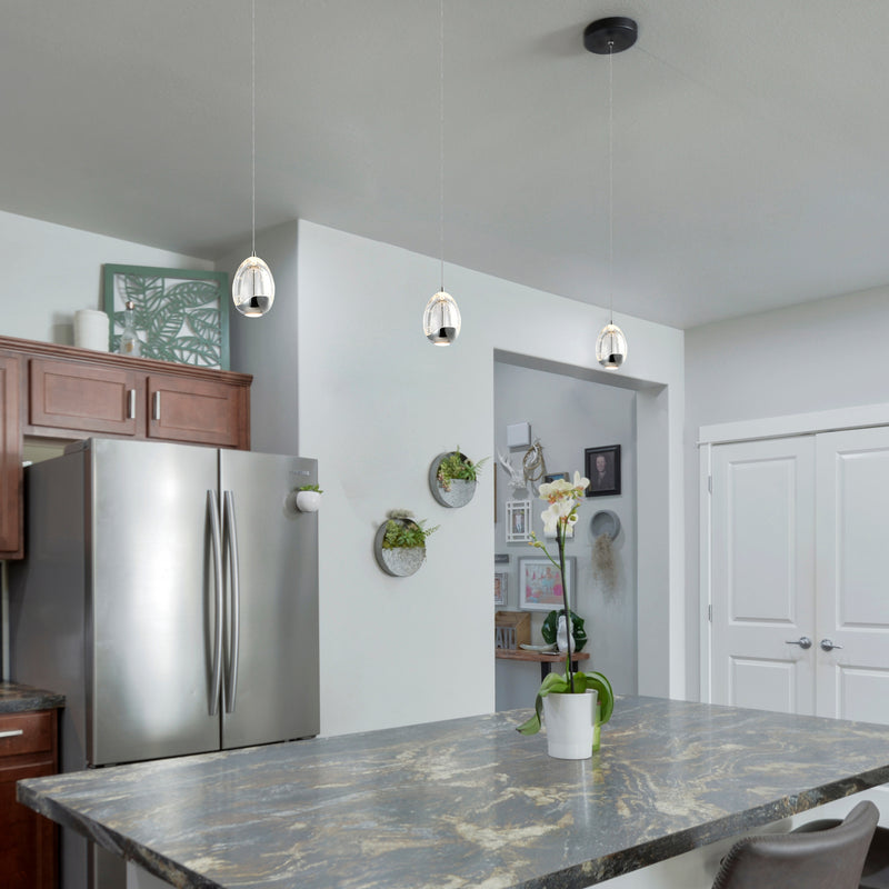 Artisan Venezia VAP2201BL 3.5" Integrated LED ETL Certified Height Adjustable Pendant w/ Glass Shade