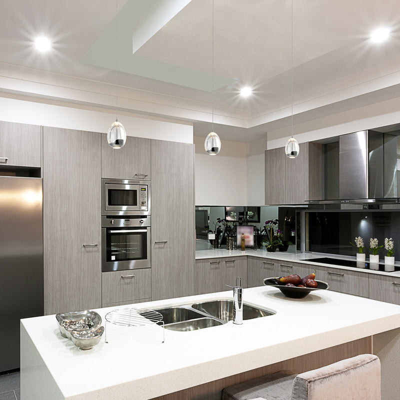 Artisan Venezia VAP2201BL 3.5" Integrated LED ETL Certified Height Adjustable Pendant w/ Glass Shade
