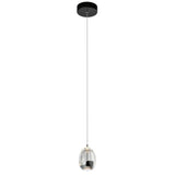 VONN Artisan Venezia VAP2201BL 3.5" Integrated LED ETL Certified Height Adjustable Pendant w/ Glass Shade, Black