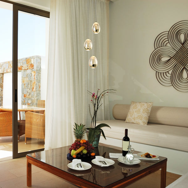 Artisan Venezia VAP2203GL 3-Light Integrated LED ETL Certified Pendant, Height Adjustable Chandelier