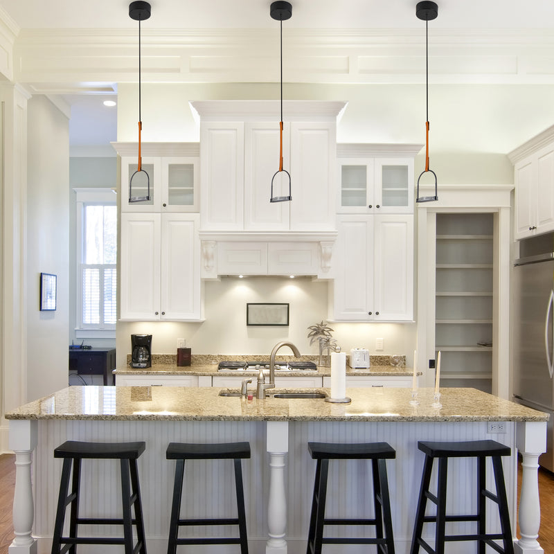 Artisan Ravenna VAP2231BL 8" Integrated LED ETL Certified Height Adjustable Pendant with Glass Shade