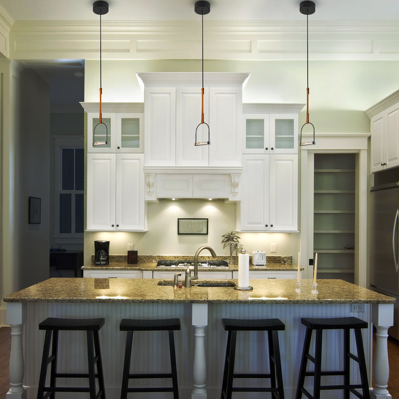 Artisan Ravenna VAP2231BL 8" Integrated LED ETL Certified Height Adjustable Pendant with Glass Shade