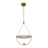 Artisan Como VAP224H1AB 16" Integrated LED ETL Certified Height Adjustable Pendant in Antique Brass