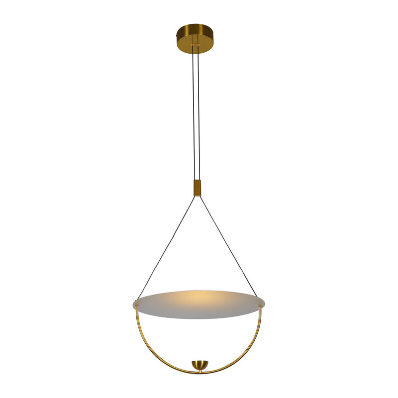 Artisan Como VAP224H1AB 16" Integrated LED ETL Certified Height Adjustable Pendant in Antique Brass