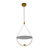 Artisan Como VAP224H1AB 16" Integrated LED ETL Certified Height Adjustable Pendant in Antique Brass