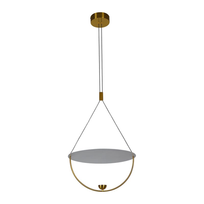 Artisan Como VAP224H1AB 16" Integrated LED ETL Certified Height Adjustable Pendant in Antique Brass