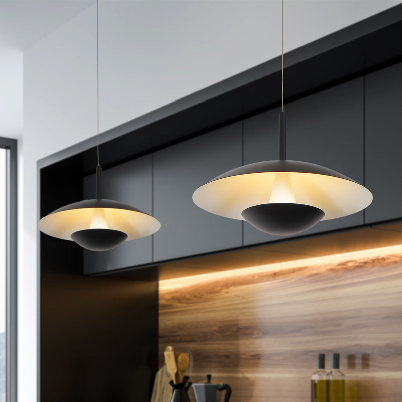 Artisan Rimini VAP2261BL 10" Integrated LED ETL Certified Pendant Lighting Fixture in Black