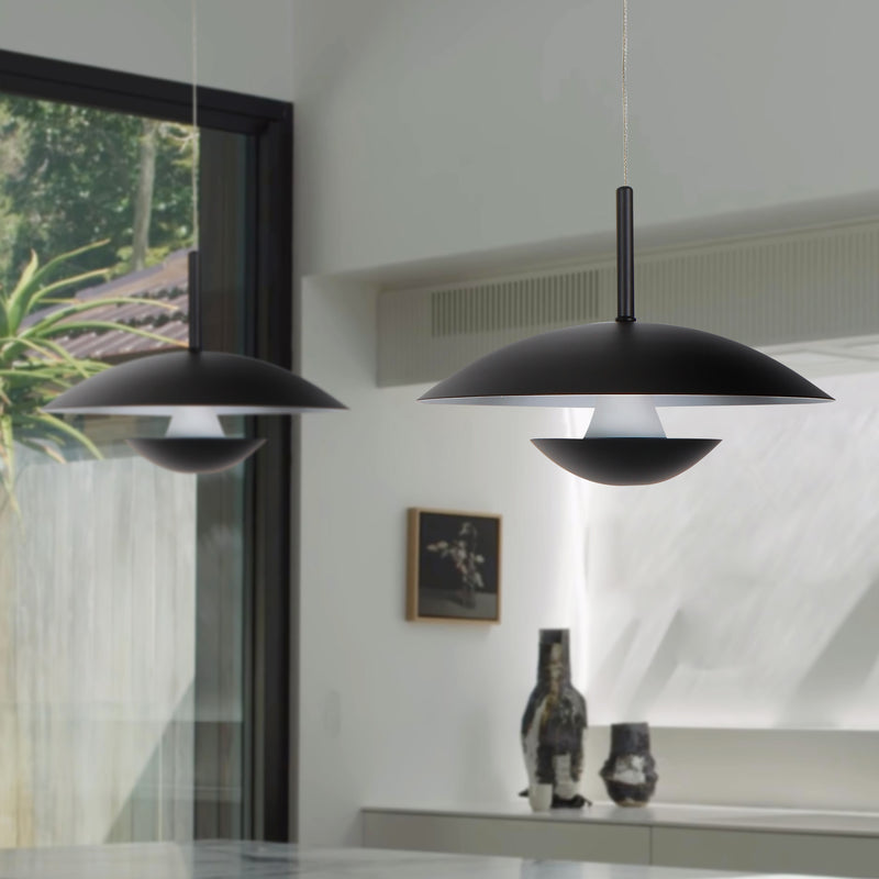 Artisan Rimini VAP2261BL 10" Integrated LED ETL Certified Pendant Lighting Fixture in Black