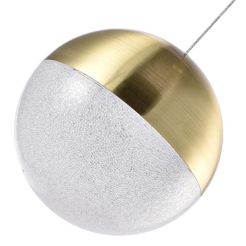 Artisan Ravello VAP2281BRS 5" Integrated LED ETL Certified Height Adjustable Pendant w/ Globe Shade