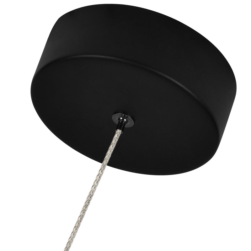 VONN Artisan Roma VAP2291BL 5" 1-Light Integrated LED ETL Certified Height Adjustable Pendant, Black