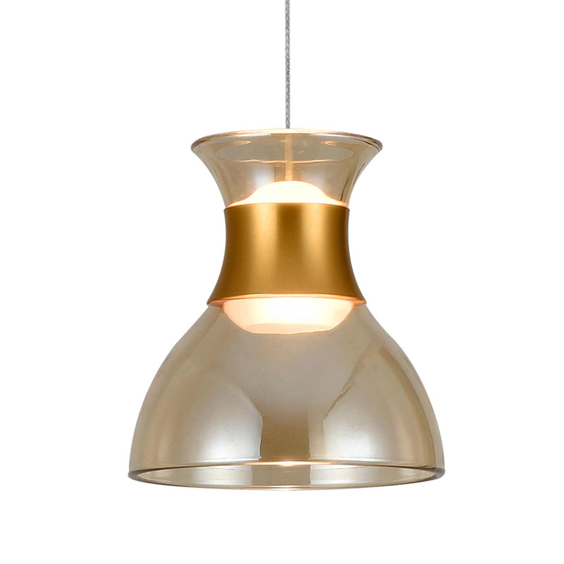 Artisan Palermo VAP2301BL 7" Up-Down Integrated LED ETL Certified Height Adjustable Pendant, Black