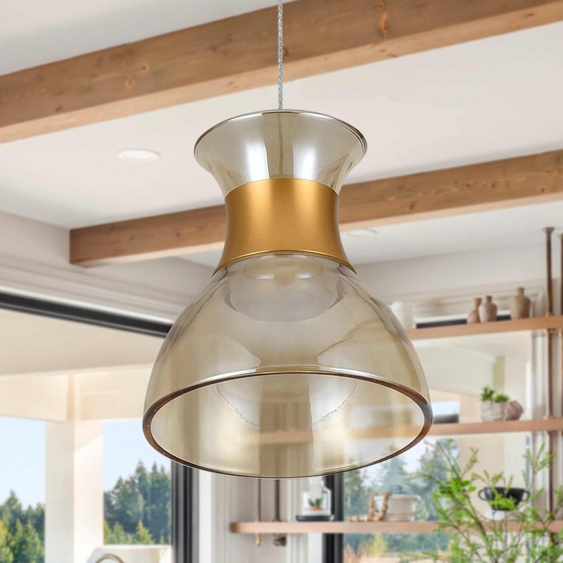Artisan Palermo VAP2301BL 7" Up-Down Integrated LED ETL Certified Height Adjustable Pendant, Black