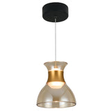 Artisan Palermo VAP2301BL 7" Up-Down Integrated LED ETL Certified Height Adjustable Pendant, Black