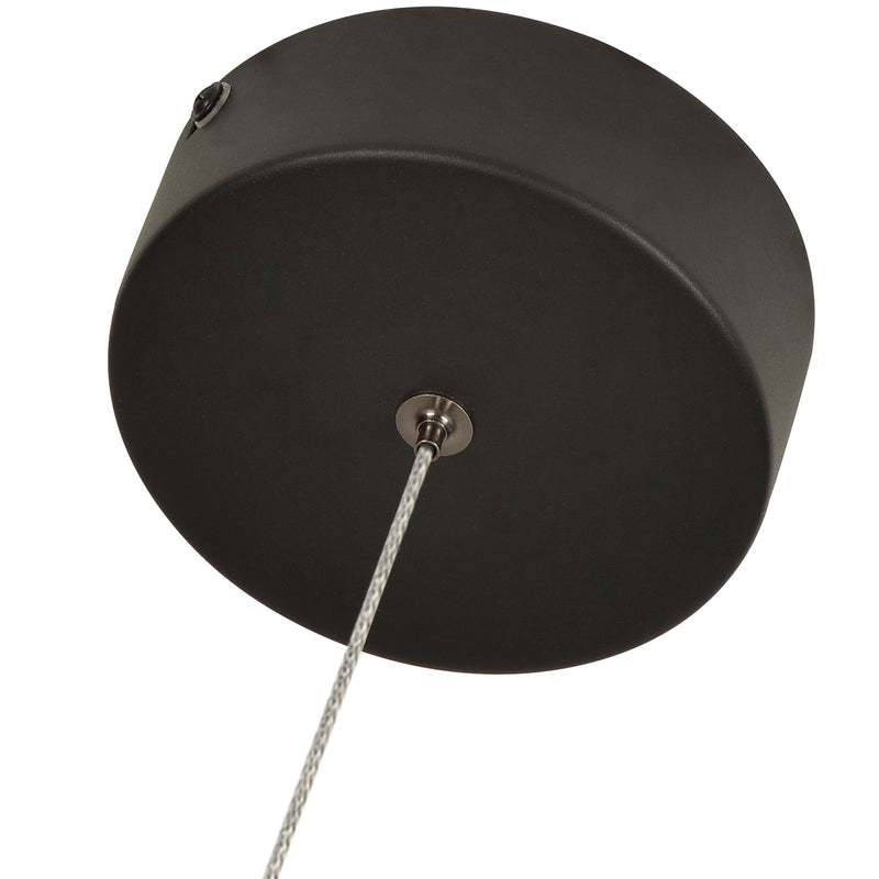 Artisan Palermo VAP2301BL 7" Up-Down Integrated LED ETL Certified Height Adjustable Pendant, Black