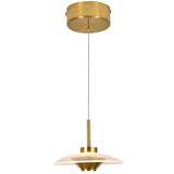 Artisan Ferrara VAP2321AB 7" Integrated LED ETL Certified Height Adjustable Pendant, Antique Brass