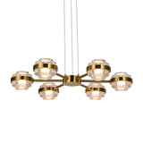 VONN Artisan Milano VAP2336AB 25" Integrated LED ETL Certified Pendant, Height Adjustable Chandelier, Antique Brass