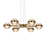 Artisan Milano VAP2336AB 25" Integrated LED ETL Certified Pendant, Height Adjustable Chandelier, Antique Brass