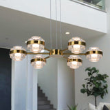 Artisan Milano VAP2336AB 25" Integrated LED ETL Certified Pendant, Height Adjustable Chandelier, Antique Brass