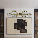 Artisan Milano VAP2336AB 25" Integrated LED ETL Certified Pendant, Height Adjustable Chandelier, Antique Brass