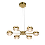 Artisan Milano VAP2336AB 25" Integrated LED ETL Certified Pendant, Height Adjustable Chandelier, Antique Brass