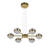 VONN Artisan Milano VAP2336AB 25" Integrated LED ETL Certified Pendant, Height Adjustable Chandelier, Antique Brass