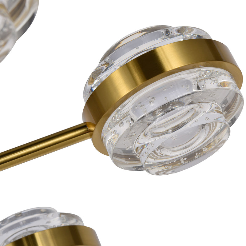 Artisan Milano VAP2336AB 25" Integrated LED ETL Certified Pendant, Height Adjustable Chandelier, Antique Brass