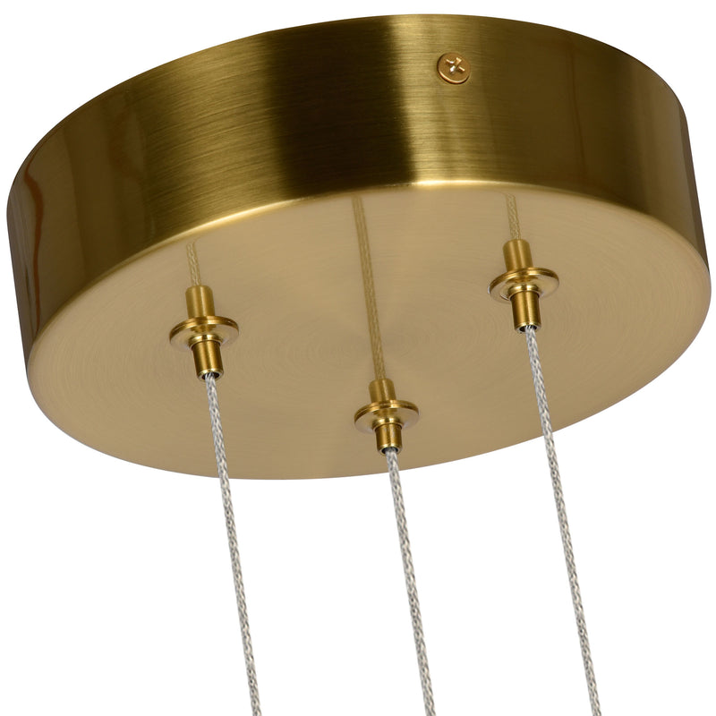 Artisan Milano VAP2336AB 25" Integrated LED ETL Certified Pendant, Height Adjustable Chandelier, Antique Brass