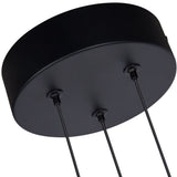 Artisan Milano VAP2336BL 25" Integrated LED ETL Certified Pendant, Height Adjustable Chandelier, Black