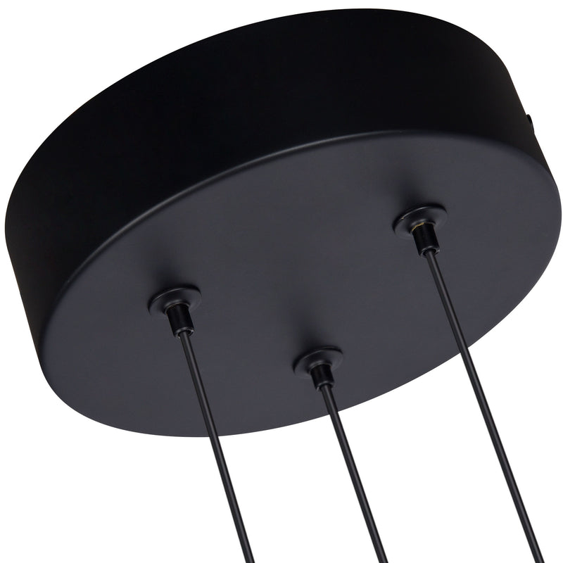 VONN Artisan Milano VAP2336BL 25" Integrated LED ETL Certified Pendant, Height Adjustable Chandelier, Black