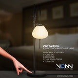 VONN Artisan Lecce VAT6221BL 20" Height Integrated LED ETL Certified Table Lamp with Touch Base Dimming
