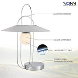 VONN Artisan Lyra VAT6271CH 24" Height Integrated LED ETL Certified Table Lamp with Touch Sensor Dimming