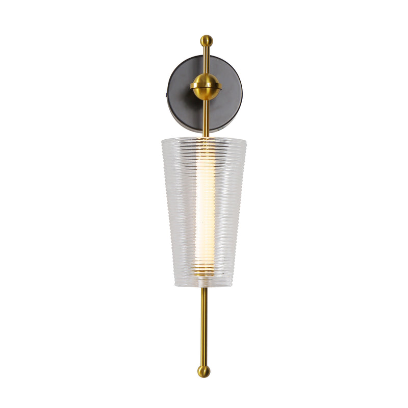 Artisan Toscana VAW1101AB 5" Integrated LED ETL Certified Wall Sconce Light with Glass Shade