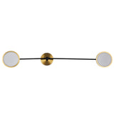 VONN Artisan Torino VAW1192AB 39" Integrated LED ETL Certified Wall Sconce, Rotating LED Circular Disks, Antique Brass