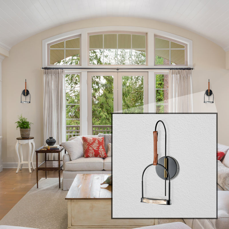 Artisan Ravenna VAW1231BL 8" Integrated LED ETL Certified Wall Sconce Light in Black
