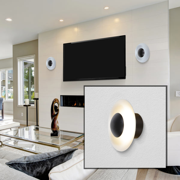 Artisan Rimini VAW1261BL 10" Integrated LED ETL Certified Wall Sconce Lighting Fixture in Black