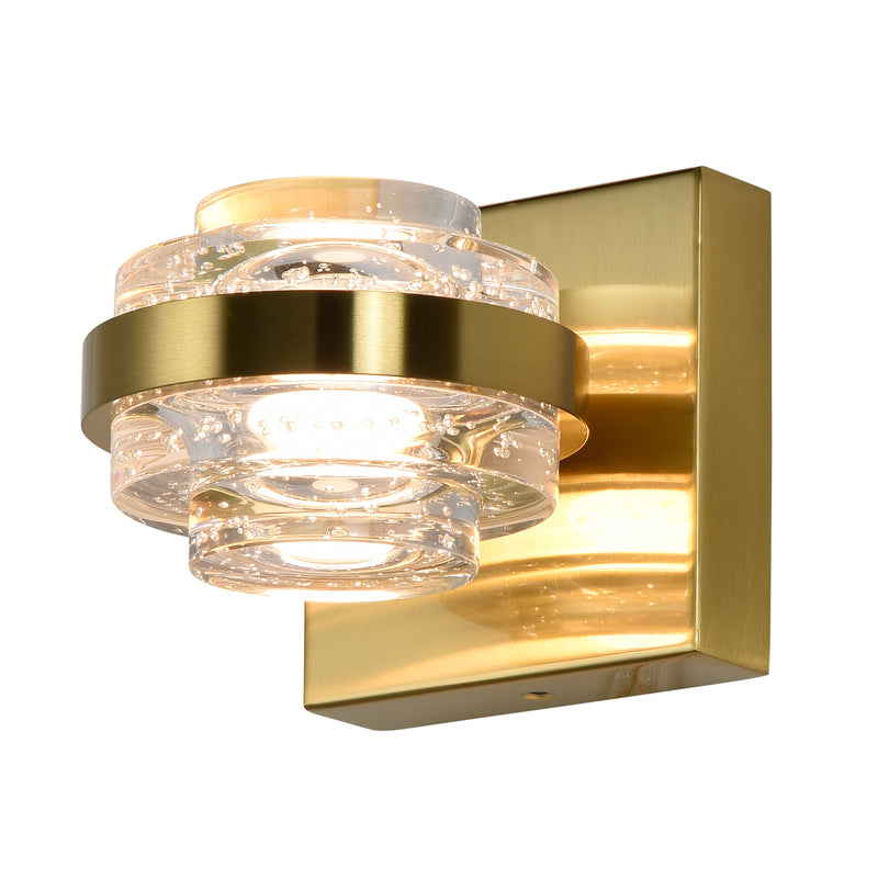 VONN Artisan Milano VAW1331AB 6" 1-Light Integrated LED ETL Certified Wall Sconce, Antique Brass