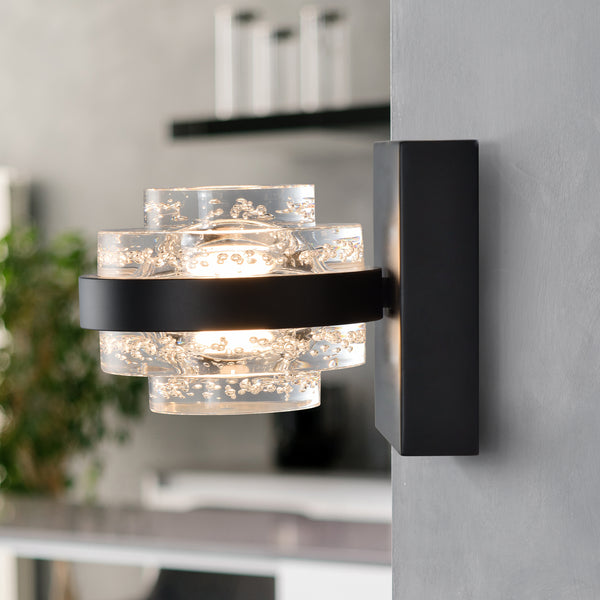 Artisan Milano VAW1331BL 6" 1-Light Integrated LED ETL Certified Wall Sconce Lighting in Black
