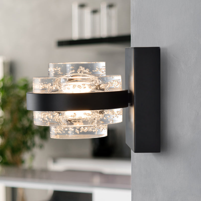 Artisan Milano VAW1331BL 6" 1-Light Integrated LED ETL Certified Wall Sconce Lighting, Black