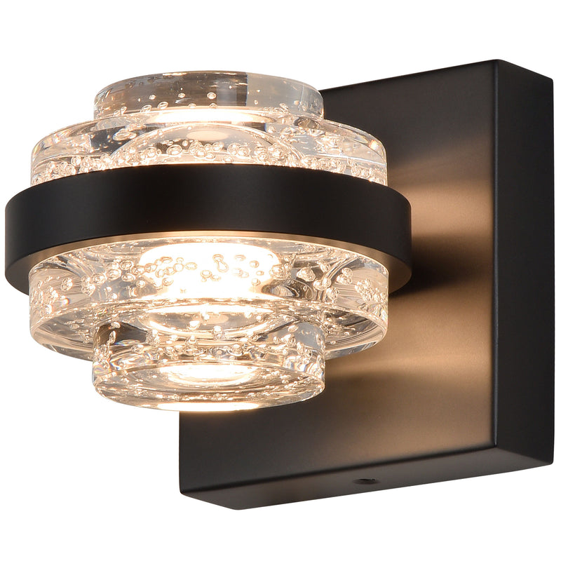 VONN Artisan Milano VAW1331BL 6" 1-Light Integrated LED ETL Certified Wall Sconce Lighting, Black