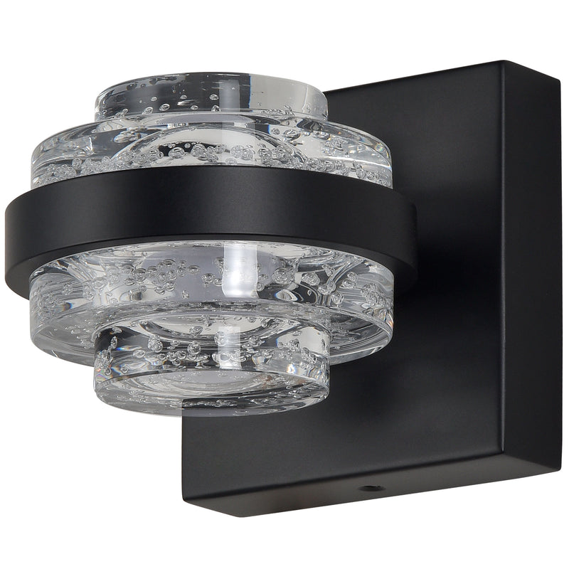 Artisan Milano VAW1331BL 6" 1-Light Integrated LED ETL Certified Wall Sconce Lighting, Black