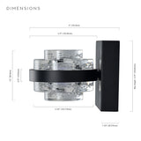 Artisan Milano VAW1331BL 6" 1-Light Integrated LED ETL Certified Wall Sconce Lighting, Black
